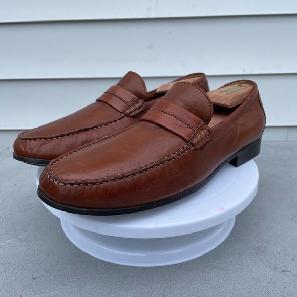 Johnston & Murphy Cresswell Venetian Loafer Size: 11 Color: Cognac Sheepskin - Picture 1 of 7